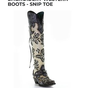 Corral Womens snip toe rose boot